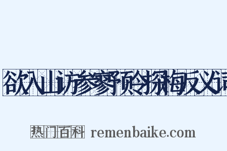 欲入山访参寥预令探梅反义词是什么意思的图片